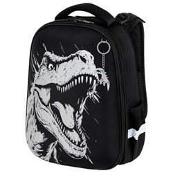 Ранец BRAUBERG SHINY, 2 отделения, с брелком, Scary dino, СВЕТЯЩИЙСЯ РИСУНОК, 38х28х14 см, 273143 - фото 13745093