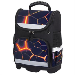 Ранец ЮНЛАНДИЯ WISE, 1 отделение, 3 кармана, устойчивое дно, Volcano split, 37х29х15 см, 273162 - фото 13745112