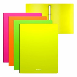 Папка на 4 кольцах ERICH KRAUSE "Matt Neon", 24 мм, до 150 листов, ассорти, 0,6 мм, 49975 - фото 13745134