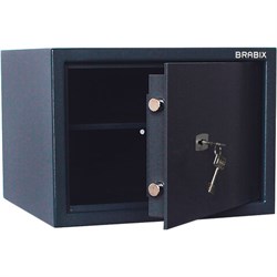 Сейф BRABIX "КМ-310", 310х430х375 мм, 20 кг, ключевой замок + полка, крепление к стене, 291166 - фото 13745285