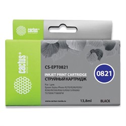 Картридж струйный CACTUS (CS-EPT0821) для EPSON Stylus R270/R390/ RX590, черный - фото 13745944