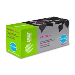 Картридж лазерный CACTUS (CS-CC533A) для HP ColorLaserJet CP2025/CM2320, пурпурный, ресурс 2800 страниц - фото 13745984