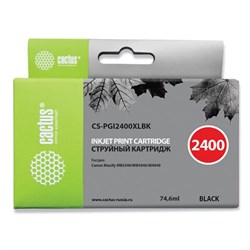 Картридж струйный CACTUS (CS-PGI2400XLВК) для CANON iB4040/MB5040/MB5340, черный, CS-PGI2400XLBK - фото 13746199