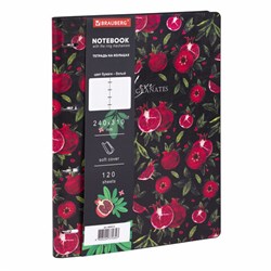 Тетрадь на кольцах БОЛЬШАЯ А4 (240х310 мм), 120 л., под кожу, BRAUBERG VISTA, "Гранаты", 404513 - фото 13747085