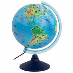 Глобус интерактивный + очки VR, зоогеографический, GLOBEN, 25см, с подсветкой, INT12500306 - фото 13747796