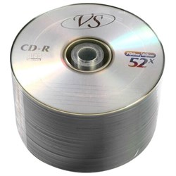 Диск CD-R VS 700 Mb 52x Bulk (термоусадка без шпиля), КОМПЛЕКТ 50 шт., VSCDRB5001 - фото 13747832