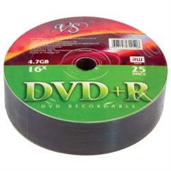 Диск DVD+R (плюс) VS, 4,7 Гб, 16x, Bulk (термоусадка без шпиля), КОМПЛЕКТ 25 шт., VSDVD, VSDVDPRS2501 - фото 13747959