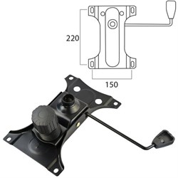 Механизм качания BRABIX "Топ-ган" для кресла, 150х220 мм, межцентровое расстояние крепежа, 532523 - фото 13748266