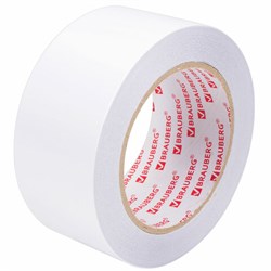 Клейкая двухсторонняя лента 50 мм х 25 м, ПОЛИПРОПИЛЕНОВАЯ ОСНОВА, 90 мкм, BRAUBERG, 600480 - фото 13748578