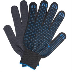 Перчатки хлопчатобумажные, КОМПЛЕКТ 5 ПАР, 10 класс, 40-42 г, 116 текс, ПВХ точка, LAIMA ЛЮКС, ЧЕРНЫЕ, 601914 - фото 13748670