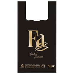 Пакеты "майка", КОМПЛЕКТ 100 шт., 30+16х55 см, ПНД, "ФА", ЧЕРНЫЕ, 25 мкм, ЮПЛАСТ, ЮМАЙ1009 - фото 13748800