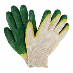 Перчатки хлопчатобумажные износостойкие ДВОЙНОЙ облив, 13 класс, КОМПЛЕКТ 100 ПАР, LAIMA ЛЮКС, 608673 - фото 13749142