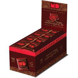 Шоколад порционный МОНЕТНЫЙ ДВОР, горький шоколад 72% какао, 96 плиток по 5 г, в шоубоксах, 507 - фото 13749344