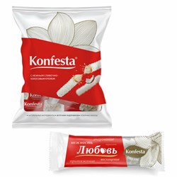 Конфеты KONFESTA со сливочно-кокосовым кремом, вафельные, 500 г, пакет - фото 13749442