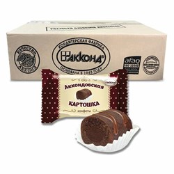 Конфеты неглазированные АККОНД "Аккондовская картошка" с кремовой начинкой какао, 2 кг - фото 13749536