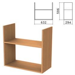 Полка навесная настенная "Бюджет", 632х294х596 мм, груша ароза, 402668-336 - фото 13750149