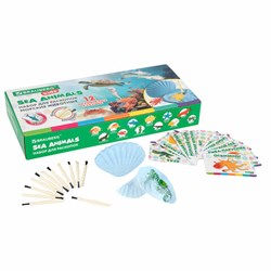 Набор для раскопок "Морские животные", 12 видов, карточки, инструменты, BRAUBERG KIDS, 665126 - фото 13750294
