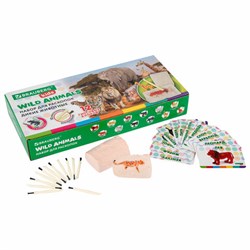 Набор для раскопок "Дикие животные", 12 видов, карточки, инструменты, BRAUBERG KIDS, 665128 - фото 13750296