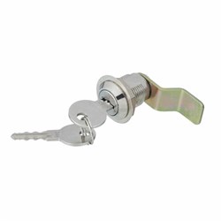 Замок почтовый EU, длина 20 мм, d - 18,5 мм, 90 градусов, фиксатор ключа, изогнутый ригель, гайка, 3493 - фото 13750482