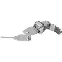 Замок почтовый High Security, длина 20 мм, d - 18,5 мм, 90 градусов, фиксатор ключа, изогнутый ригель, 718446 - фото 13750483