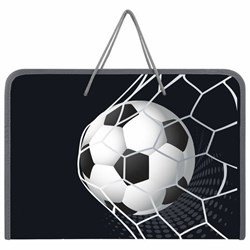 Папка для труда на молнии с ручками ПИФАГОР А4, 1 отделение, пластик, органайзер, "Ball kick", 272229 - фото 13764321