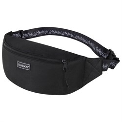 Сумка на пояс HEIKKI RIO (ХЕЙКИ), два отделения, регулируемый ремень, черная с белым, 38х12х8 см, 272617 - фото 13767746