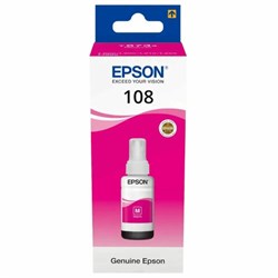 Чернила EPSON 108 (C13T09C34A) для СНПЧ EPSON L8050 /L8100 /L18050, пурпурные, ОРИГИНАЛЬНЫЕ - фото 13767789