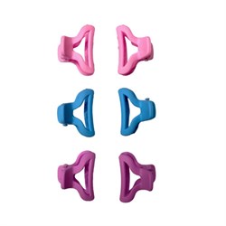 Крабы для волос НАБОР 6 шт., 2,5 см, soft touch, АССОРТИ, MONTE VITA (МОНТЕ ВИТА), 457029 - фото 13768858