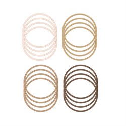 Резинка для волос НАБОР 16 шт., 0,15х14 см, чёрный, коричневый, бежевый, MONTE VITA (МОНТЕ ВИТА), 457036 - фото 13768865