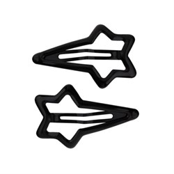 Заколки для волос НАБОР 2 шт., 5,5 см, клик-клак, soft touch, чёрный, MONTE VITA (МОНТЕ ВИТА), 457081 - фото 13768910