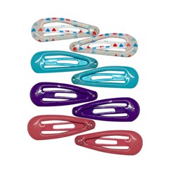 Заколки для волос НАБОР 8 шт., 3 см, клик-клак, глянцевый, разные цвета, MONTE VITA (МОНТЕ ВИТА), 457093 - фото 13768922