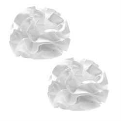 Бант для волос НАБОР 2 шт., диаметр 17 см, на резинке, белый, MONTE VITA (МОНТЕ ВИТА), 457115 - фото 13768940