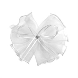 Бант для волос 8х10 см, 10х12 см, 8 см на резинке, белый, АССОРТИ, MONTE VITA (МОНТЕ ВИТА), 457117 - фото 13768942
