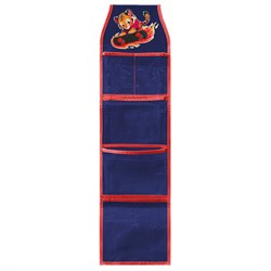 Кармашки-органайзер в шкафчик для детского сада BRAUBERG KIDS, крепление на липучке, наклейки-подсказки, 24х88 см, "Tiger", 273285 - фото 14225149