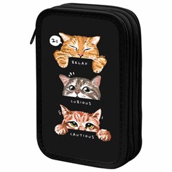 Пенал ПИФАГОР, 3 отделения, ламинированный картон, 19х11 см, "Cool trio", 273486 - фото 14225240