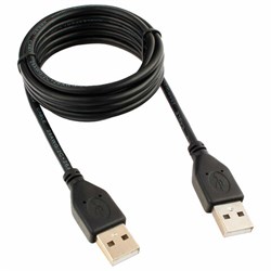 Кабель USB 2.0 AM-AM, 1,8 м, CABLEXPERT, двойной экран, медь, Pro, черный, пакет, CCP-USB2-AMAM-6 - фото 14225437