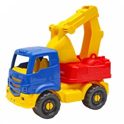 Машина-экскаватор пластиковая, 16 см, без механизмов, РК, И-7977, И-7976 - фото 14225666