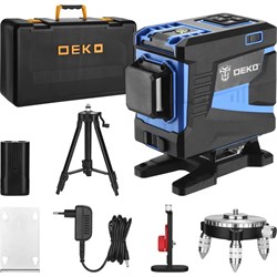 Самовыравнивающийся профессиональный лазерный уровень DEKO 065-0105-2 - фото 14708652