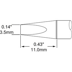 Картридж-наконечник для MFR-H1 METCAL STP-CH35 - фото 14712389