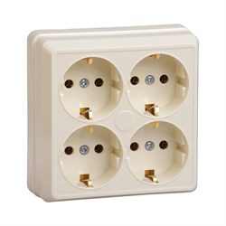 Четырехместная розетка Generica ОКТАВА РС24-3-ОК - фото 14712882