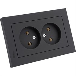 Двойная розетка Systeme Electric AtlasDesign - фото 14713310