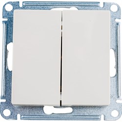 Двухклавишный переключатель Systeme Electric Бежевый сх.6, 10АХ - фото 14714874