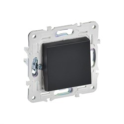 Выключатель 1-клавишный IEK SKANDY кнопочный 10А SK-V14Bl черный - фото 14716285