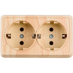 Двухместная розетка Generica РС22-3-ОС, ОКТАВА - фото 14717936