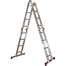 Шарнирная универсальная стремянка-трансформер KRAUSE Corda 4х4 - фото 14719007