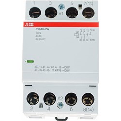 Модульный контактор ABB 40А АС-1, 4НО, катушка 230В AC/DC - фото 14719093