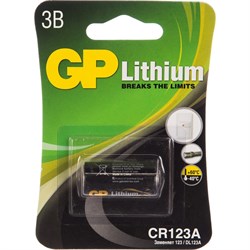 Литиевая батарейка GP CR123AE 3В - фото 14722356