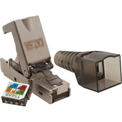 Коннектор SUPRLAN 8P8C STP Cat.6A (RJ-45) безынструментальный - фото 14722382