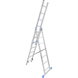 Трехсекционная алюминиевая лестница LadderBel LS307 - фото 14722787