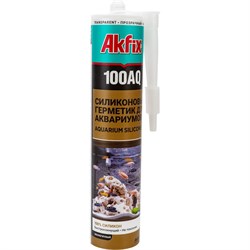Аквариумный силиконовый герметик Akfix 100AQ, прозрачный, 280 мл - фото 14722916